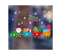 (Style7) Christmas Xmas Lovely Waterproof Glass Window Pvc Stickers Wall Decor Home