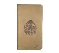 Style98 Men's and Women's Leather Zipper Travel Passport Wallet Holder Mobile Case Personal Organiser (Tan), Cognac, Medium, Wallet