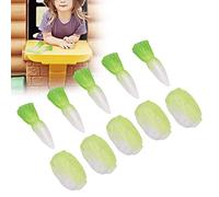 Stylebest 1:12 Dollhouse Miniature Vegetables Set, Exquisite Chinese Cabbage and Radish Models for Dollhouse Decoration, Eco-Friendly Silicone, 10-Piece Collection (Cabbage and radish set)