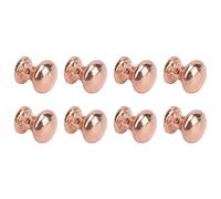 Stylebest 1:12 Scale Dollhouse Round Head Pull Handle Knobs Beautiful Metal Simple Style 8pcs for Miniature Furniture (Red Copper Color)