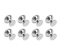 Stylebest 1:12 Scale Dollhouse Round Head Pull Handle Knobs Beautiful Metal Simple Style 8pcs for Miniature Furniture (Silver)