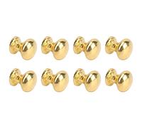 Stylebest 1:12 Scale Dollhouse Round Head Pull Handle Knobs Beautiful Metal Simple Style 8pcs for Miniature Furniture (Gold)