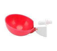 Stylebest 10PCS Automatic Chicken Waterer Cups Durable and Rustproof Poultry Water Dispenser for Quails Birds Size 3.1x1.4in (Red)