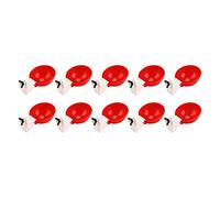 Stylebest 10Pcs Automatic Chicken Waterer Cups Durable Easy Install Drinking Bowl for Poultry Chickens Ducks Geese Plastic (Big Red Bowl)