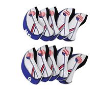 Stylebest 10PCS Club Headcovers Soft Cloth Putter Covers Easy to Clean Waterproof Protection for Enthusiasts 13.5x6.5cm (Blue)