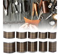 Stylebest 10Pcs High-Speed Steel Leather End Cutter V Shape Punch Tool for Crafting Leather Goods (shallow round)