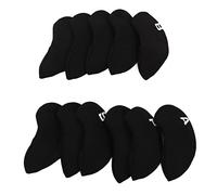 Stylebest 11Pcs Neoprene Iron Headcover Set Durable Protective Covers for Clubs 5.5x2.8in (Black)