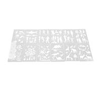 Stylebest 12Pcs A4 Paint Stencils Lightweight Durable Eco-Friendly Characters Animals Plants for DIY Crafting
