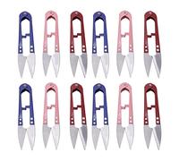 Stylebest 12Pcs Thread Snips Mini Durable Scissors for DIY Sewing Cutting Projects Lightweight Metal 4.92"