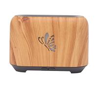 Stylebest 150ml Flame Diffuser Humidifier with Silent Operation and 7 LED Colors for Bedroom Office Wood Grain Aromatherapy (Light Wood Grain)
