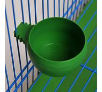 Stylebest 15Pcs Round Bird Food Bowl Durable Plastic Easy Fill Water Feeding Bowl for Pet Cage Accessories