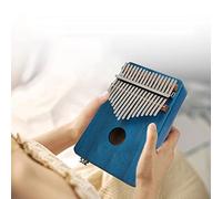Stylebest 17 Key Kalimba Thumb Piano Mahogany with Built-In Pickup for Outdoor Fun and Relaxation, Blue Yellow Options (Blue)