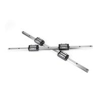 Stylebest 2Pcs Linear Guide Rail Set with 4Pcs Slide Block for Precision CNC Projects Black 50 X 1.5 X 1.5 Cm