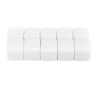 Stylebest 30 Pcs Dice Set Compact Educational Write On 16mm Dice for Classroom Games Plastic Material (White)