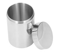 Stylebest 304 Stainless Steel Tea Tin, Round Slick Edge Durable Sealed Storage Can for Loose Tea Coffee Sugar Flour Nuts, with Thickened Design for Home Restaurant Camping Office