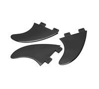 Stylebest 3PCS Durable PVC Surfboard Fins for Increased Stability and Flexibility in Inflatable Paddle Boards (Black)