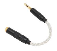 Stylebest 4.4mm Balanced Female to 3.5mm Stereo Male Adapter Cable Portable Headphone Convert Cable for Music Lovers Single Crystal Copper Gold Plated 14cm (Silver)