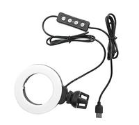 Stylebest 4in LED Dimmable Ring Light Selfie Fill Light for Online Education and Live Video Conference, Adjustable Brightness and Color Temperature, Clip Compatible with Devices, Portable Design