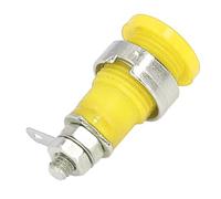 Stylebest 4mm Banana Socket Durable Electrical Test Accessories for Electronic Equipment 50 Pcs Black and Yellow (Yellow)
