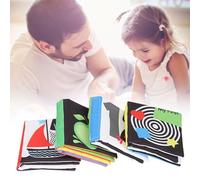 Stylebest 4pcs Crinkle Cloth Book for Infants Soft Baby Cloth Activity Toy for Early Learning and Sensory Play
