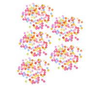 Stylebest 500 Pcs Mix Buttons for Crafts Brightly Colored Tiny Buttons for Sewing and DIY Projects Made of Eco-Friendly Resin (Five Petals Flower)