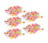 Stylebest 500 Pcs Mix Buttons for Crafts Brightly Colored Tiny Buttons for Sewing and DIY Projects Made of Eco-Friendly Resin (Heart Shaped)