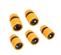 Stylebest 5Pcs Hose Adapter Set, Durable ABS Pipe Connector for Easy Water Spraying & Garden Hose Connection, Ideal for Plant Watering & Car Washing, Yellow Black