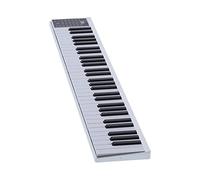Stylebest 61 Key Digital Smart Piano Rechargeable Bluetooth Keyboard with 128 Tones for Music Learning Black and White