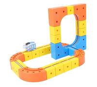 Stylebest 81pcs 3D Train Track Set Flexible Electric Toy for Kids Imaginative Play ABS Material