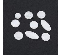 Stylebest 9Pcs Saxophone Button Set White Color Comfortable Key Pads for Music Lovers Instruments