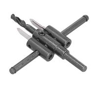 Stylebest Adjustable Circle Hole Cutter Drill Bit Kit for Woodworking Projects, Carbon Steel, Round Cutting From 30mm Diameter, Includes Replacement Accessories (30-120 mm)