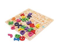Stylebest Alphabet Puzzle Wooden Blocks for Early Learning Cognitive Development Toys 30 X 30cm 26 Pieces Basswood Suitable for 3 Years Old