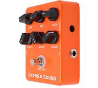 Stylebest Amplifier Simulator Pedal with Classic British Rock Sound and 6 Adjustable Knobs for Electric Guitars, Metal Shell, Orange Color