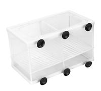 Stylebest Aquarium Fish Breeder Box Durable Isolation Box for Fry Hatching and Fish Breeding Made of Plastic 10.3 X 5.9 X 5.9in (Large with partition)