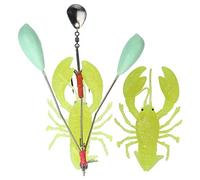 Stylebest Artificial Crawfish Lure Bait for Deep Sea Trolling Fishing 2 Units PVC Material with Holographic Texture (Yellow)