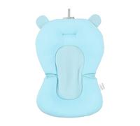 Stylebest Baby Bath Cushion, Floating Safe Foldable Adjustable Infant Bath Supporter with 3 Snap Safety Belts, for Newborn 0-12 Months (Blue Bear)