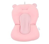 Stylebest Baby Bath Cushion, Floating Safe Foldable Adjustable Infant Bath Supporter with 3 Snap Safety Belts, for Newborn 0-12 Months (Pink Bear)