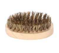 Stylebest Beard Brush Soft Bristle Mustache Comb Oval Bamboo Handle for Home and Travel, 7.5 X 3 Cm