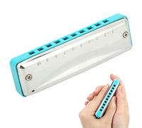 Stylebest Blues Harmonica Portable 10-Hole Professional Mouthorgan for Beginners High Gloss 103x30x20mm (Blue)