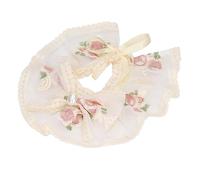 Stylebest Cat Collar Floral Embroidery Adjustable Lace Bibs for Stylish Kittens Comfortable Polyester 1x (M)
