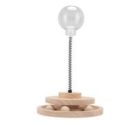 Stylebest Cat Leaking Ball Toy Interactive Fun Feeding for Indoor Cats and Dogs Steel Spring Design 12.6x7.5x7.5in (Small Holes)