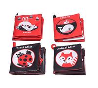 Stylebest Cloth Book Set for Infants 4pcs Soft Cartoon Books for Early Education and Reading Skills Development
