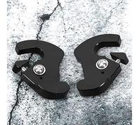 Stylebest CNC Aluminium Docking Latch Clip Set for Easy Installation and Reliability, Fits for Touring, Black and Chrome Finish, 2 Pieces