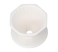 Stylebest Coffee Dripper Elegant Ceramic Convenient Pour Over For Home and Travel 1-2 People (Octagonal ceramic filter cup (white) for 1-2)