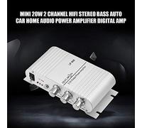 Stylebest Compact 20W Stereo Amplifier Digital Amp with Input for Vehicles and Home Use
