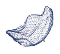 Stylebest Decorative Fishing Net Cotton Wall Hanging for Ocean Themed Decor with Shell Accents 150x200cm Ideal for Beach Parties and Photo Displays (Blue)