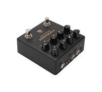 Stylebest Distortion Effect Pedal True Bypass 2 Channel Guitar Accessories for Musicians Black Metal Design