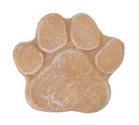 Stylebest Dog Pawprint Memorial Stone, Weatherproof Resin Pet Memorial with Engraving for Outdoor Lawn Garden Backyard (Sandy Yellow)