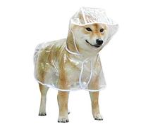 Stylebest Dog Raincoats, Pet Clothes Puppy Clear Raincoat Hooded Rain Jacket Portable Raining Coat Poncho Breathable Lightweight for Small Medium Dog Outdoor Walking Rainning Days (L)