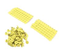 Stylebest Ear Tag 100 Set Bright Plastic Identification Tags for Livestock Management for Sheep Cattle Pigs 5x4cm (Yellow)